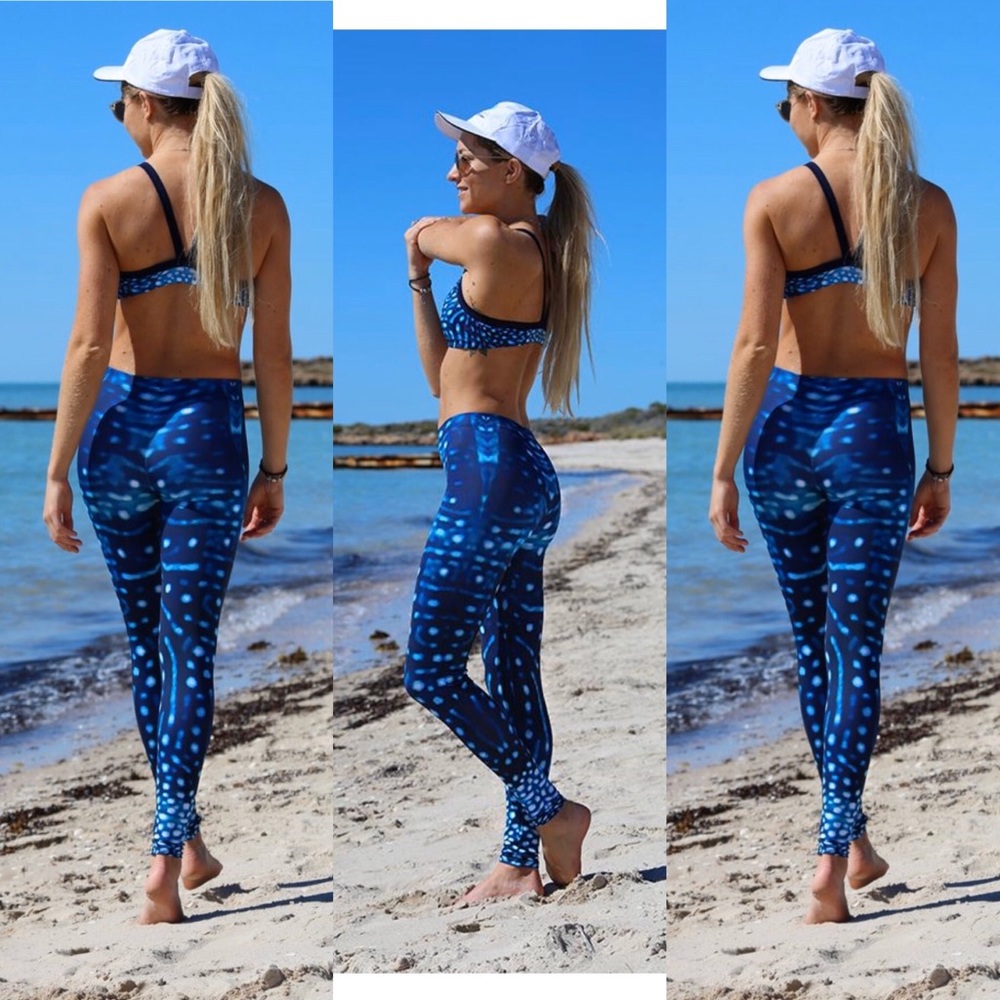 WATERLUST WHALE SHARK YOGA SURF WORKOUT LEGGINGS